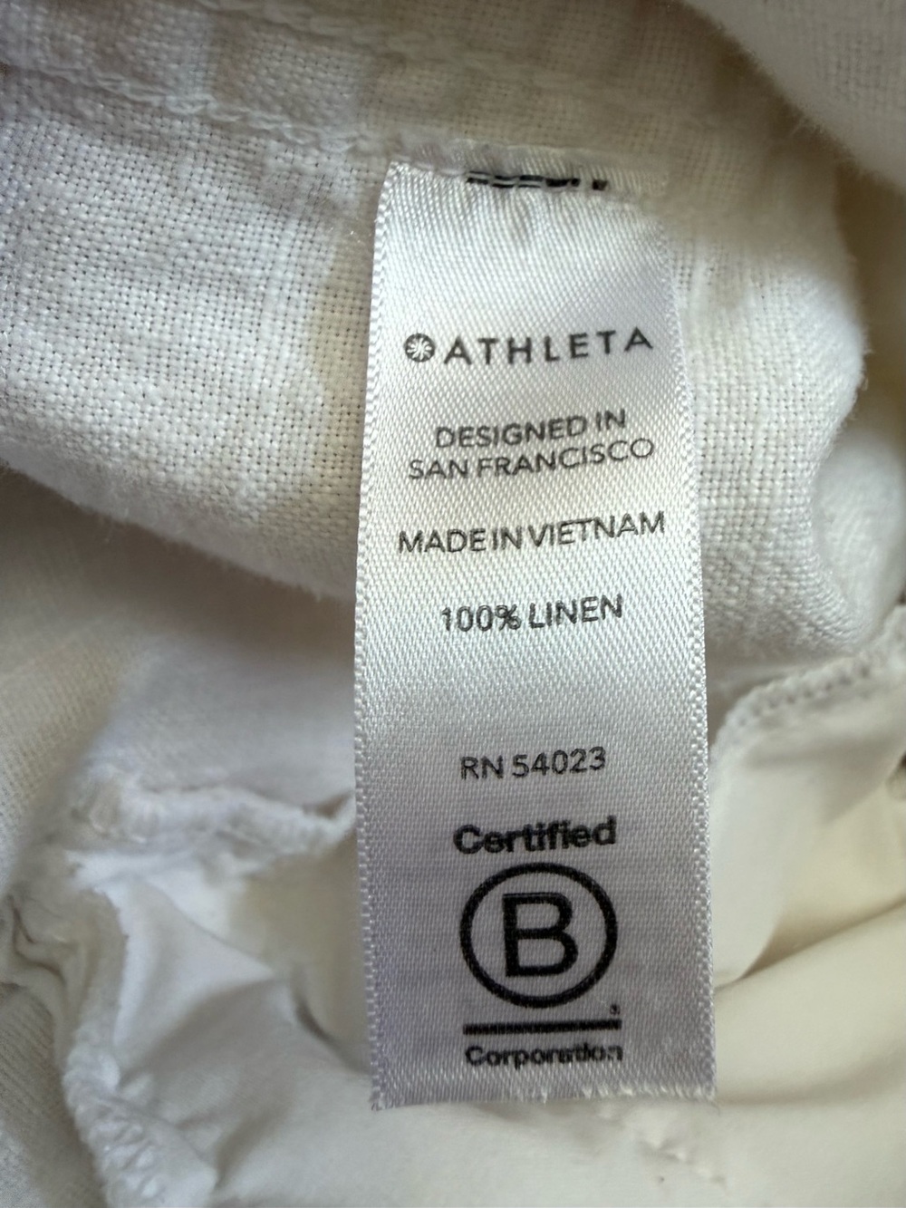 Athleta Cabo Linen Jogger Pants Size 16 White Pull On Drawstring Waist - Picture 5 of 12
